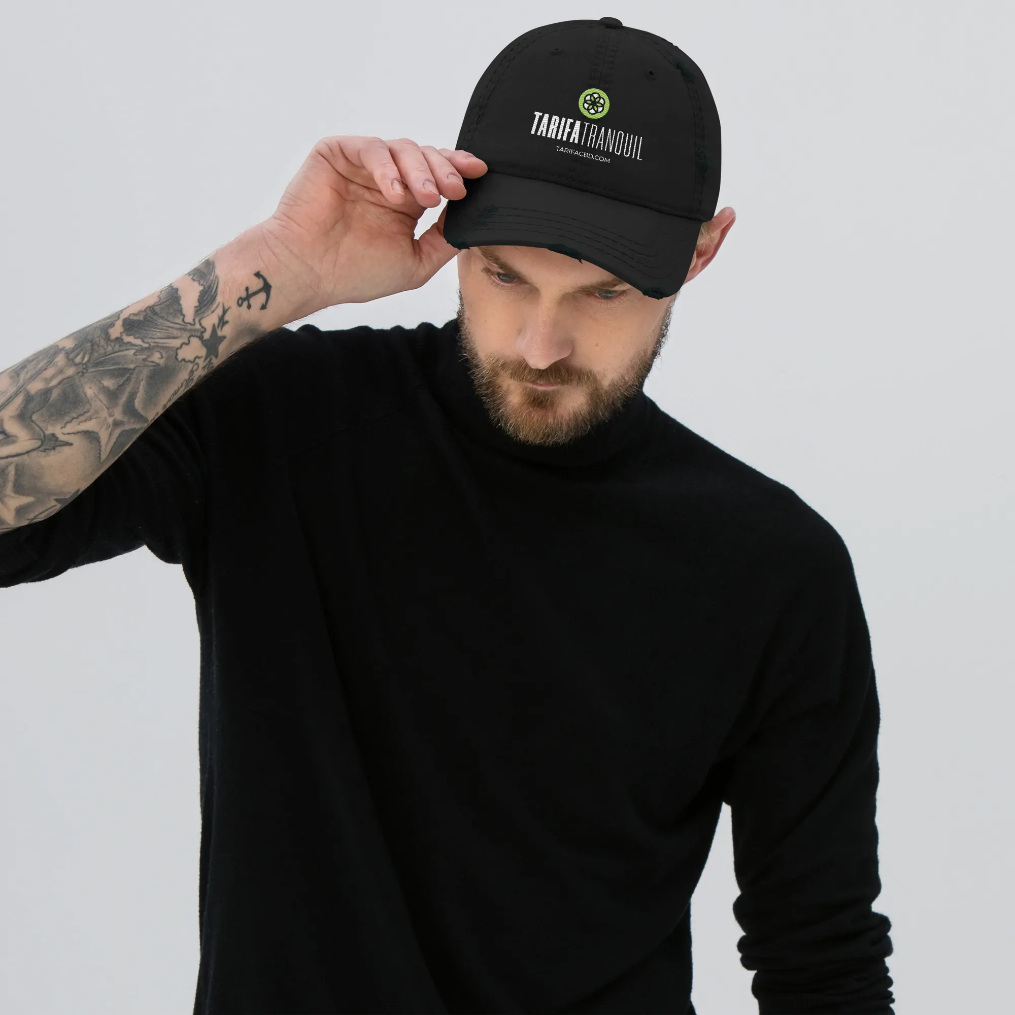 distressed dad hat black front 64fd709b8491d