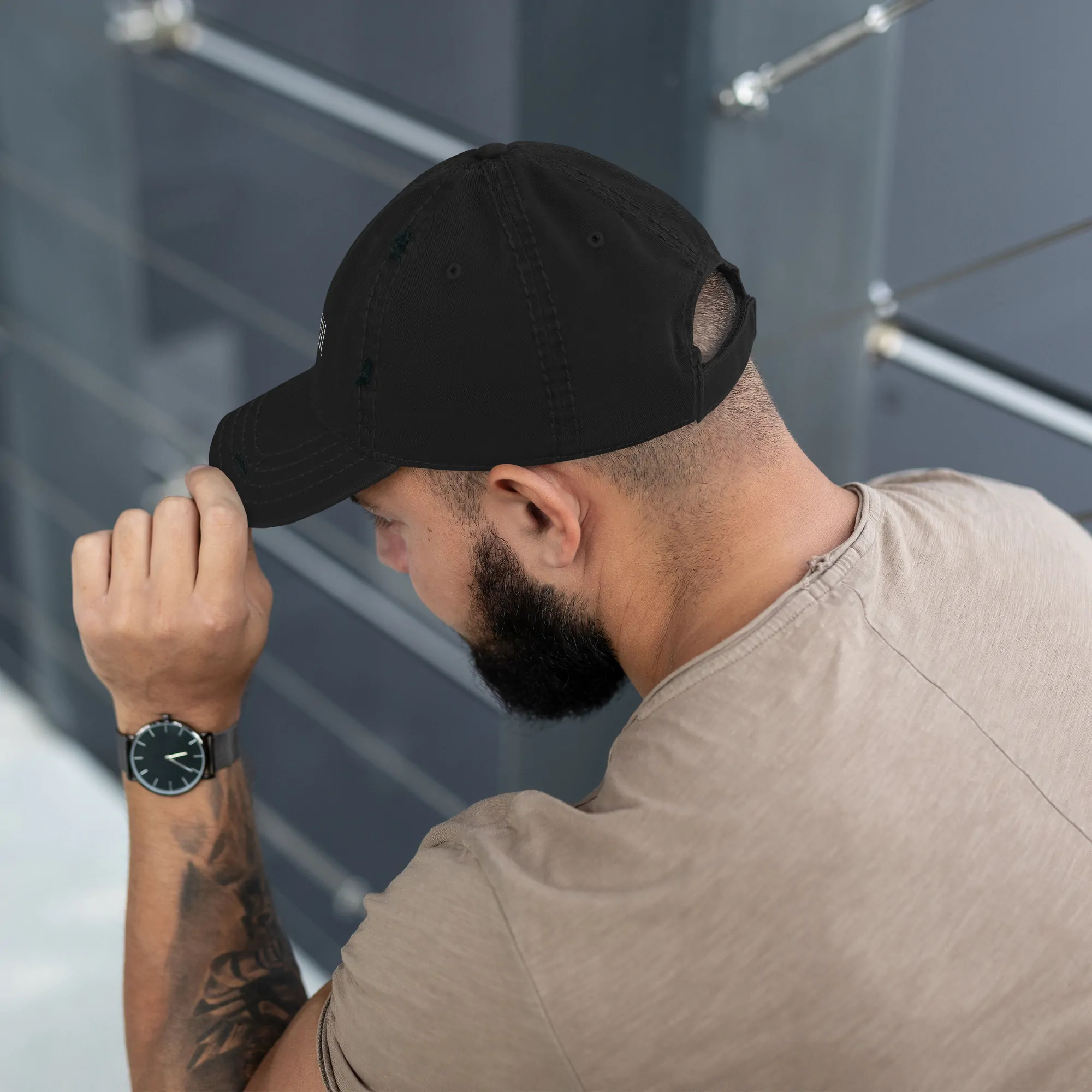 distressed dad hat black left side 64fd709b85ba1
